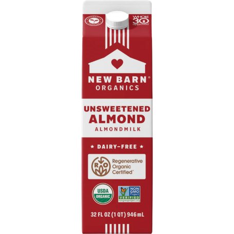 New Barn Organics Unsweetened Almondmilk