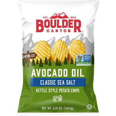 Boulder Canyon Avocado Oil Kettle Chips, Sea Salt