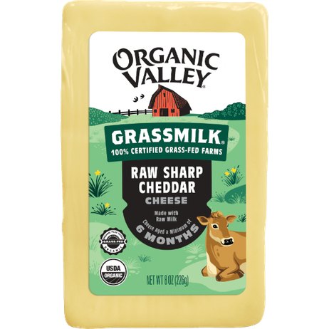 Organic Valley Grassmilk Raw Sharp Cheddar
