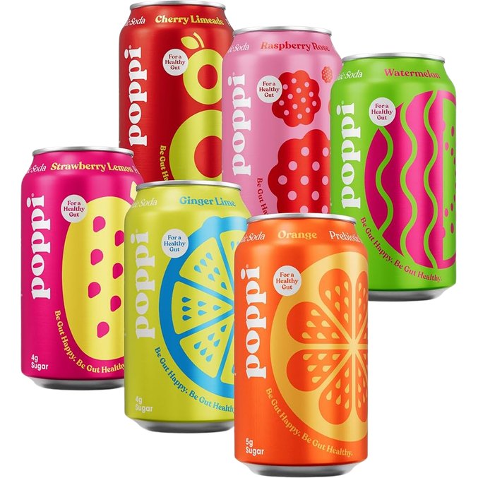 Poppi Prebiotic Soda (Raspberry Rose)