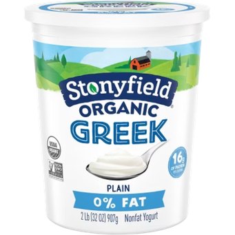 Stonyfield Organic Greek Plain 0% Yogurt