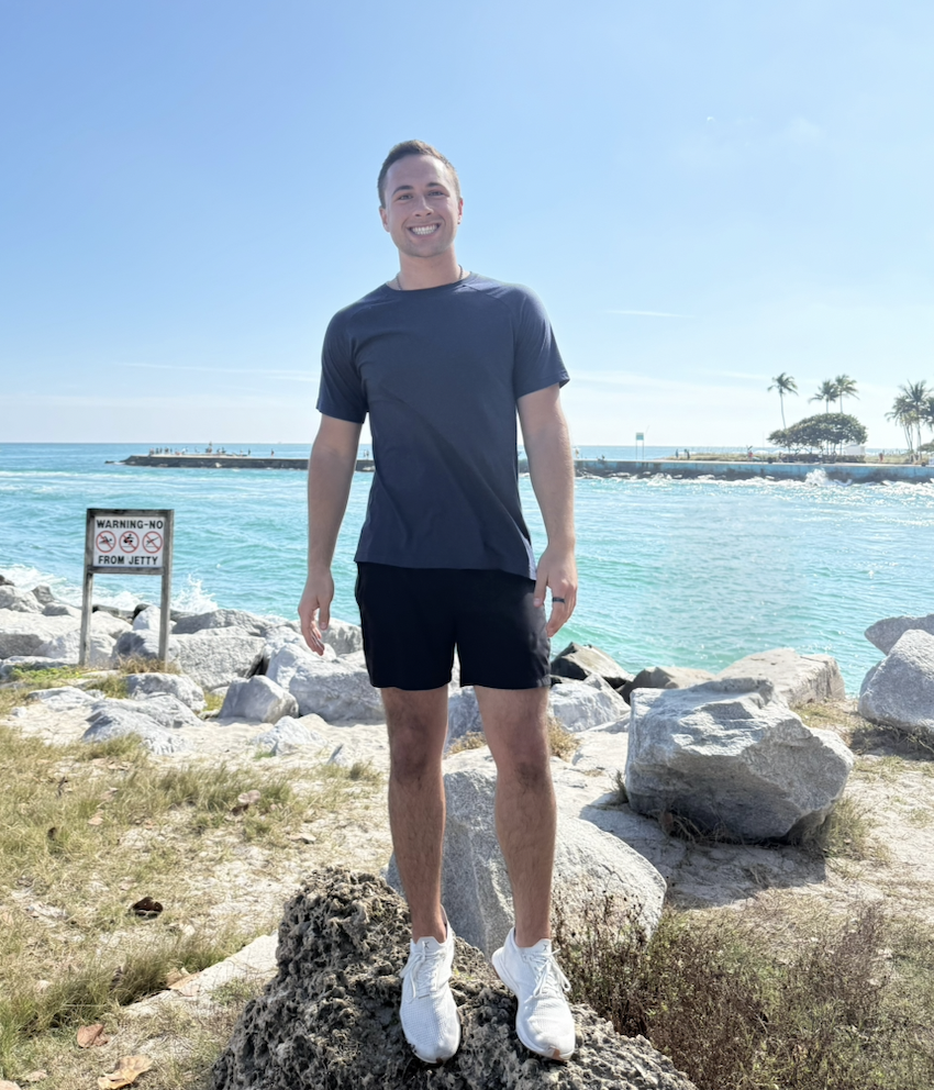 Hunter Stoler sharing healthy food finds