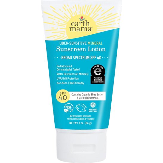 Earth Mama Uber-Sensitive Mineral Sunscreen SPF 40